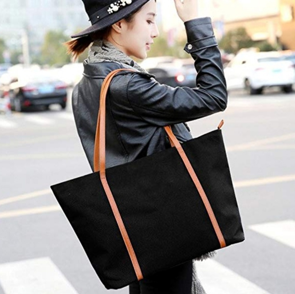 Large Black Travel Tote